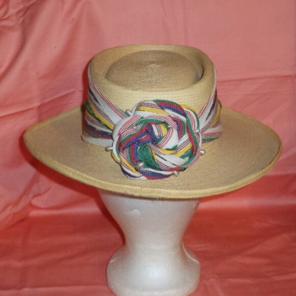 LA GIRALDA Accessories - LA GIRALDA PANAMA WIDE BRIM HAT-MADE 100% PALM LEAVES-NEW